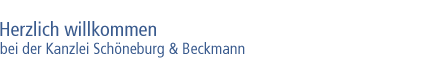 Herzlich willkommen bei der Kanzlei Schöneburg & Beckmann